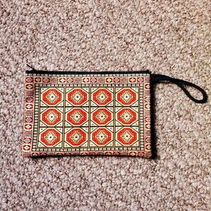 Tapestry Pocketbook Coinpurse Geometric Hindu Bohemian Woven Patterned 5" x 8"